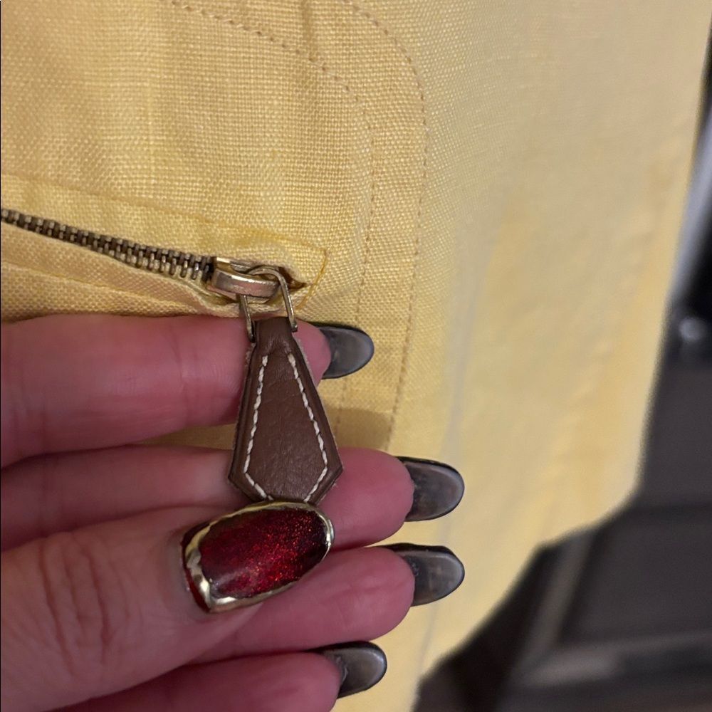Hermes Light Yellow Blazer with Button Detail,S - Picture 7 of 12
